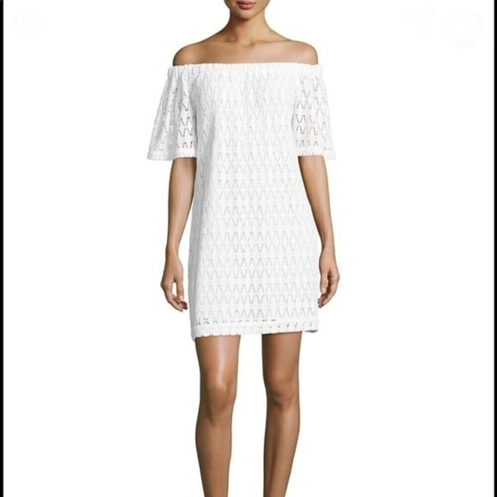 A.L.C. Bolen Crotchet Lace Off The Shoulder Dress in White Size 4